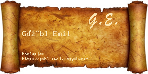 Göbl Emil névjegykártya