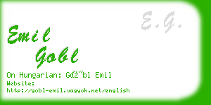 emil gobl business card